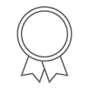A line art merit badge