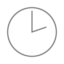 A line art clock