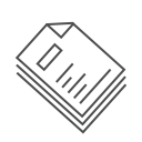 Line art of a stack of invoices