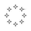 A line art AI stars in a circle